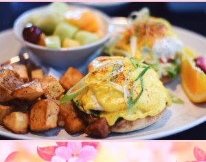 Egg’s Benny, Breakfast Sausages, Farmers Bacon, Potato Home Fries, Roasted Vegetables, Waffles and Fried Chicken, Ham Carvery